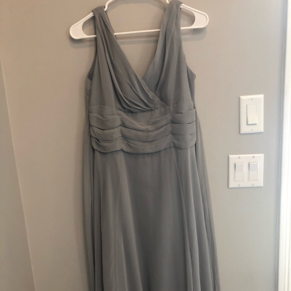 Grey Chiffon Bridesmaids Dress